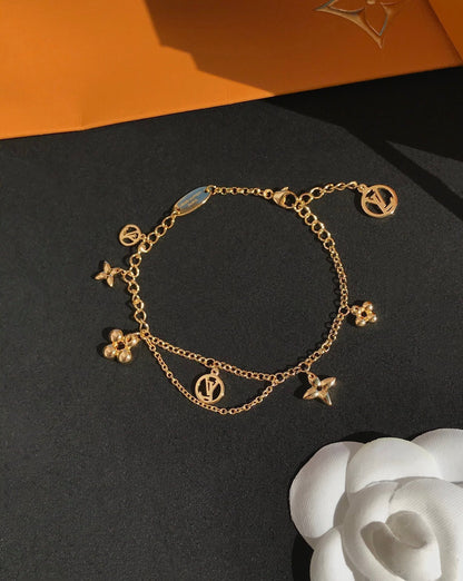 LUXEIFY BLOOMING PINK GOLD MOP BRACELET
