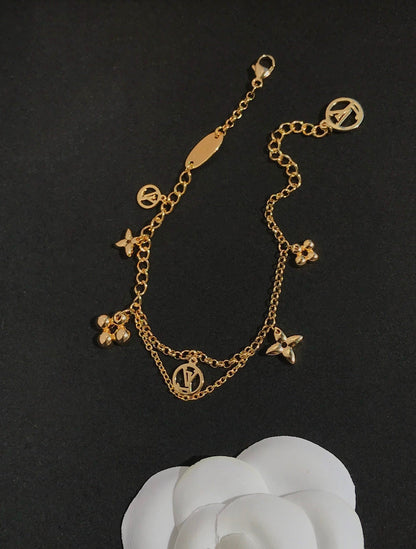 LUXEIFY BLOOMING PINK GOLD MOP BRACELET