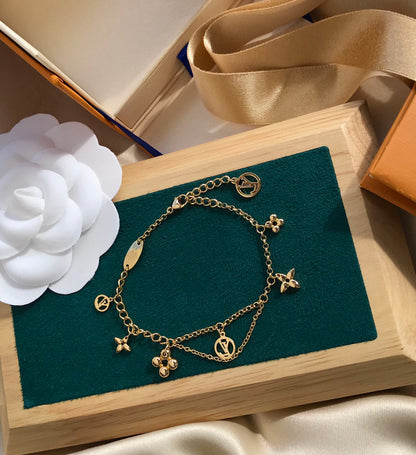 LUXEIFY BLOOMING PINK GOLD MOP BRACELET