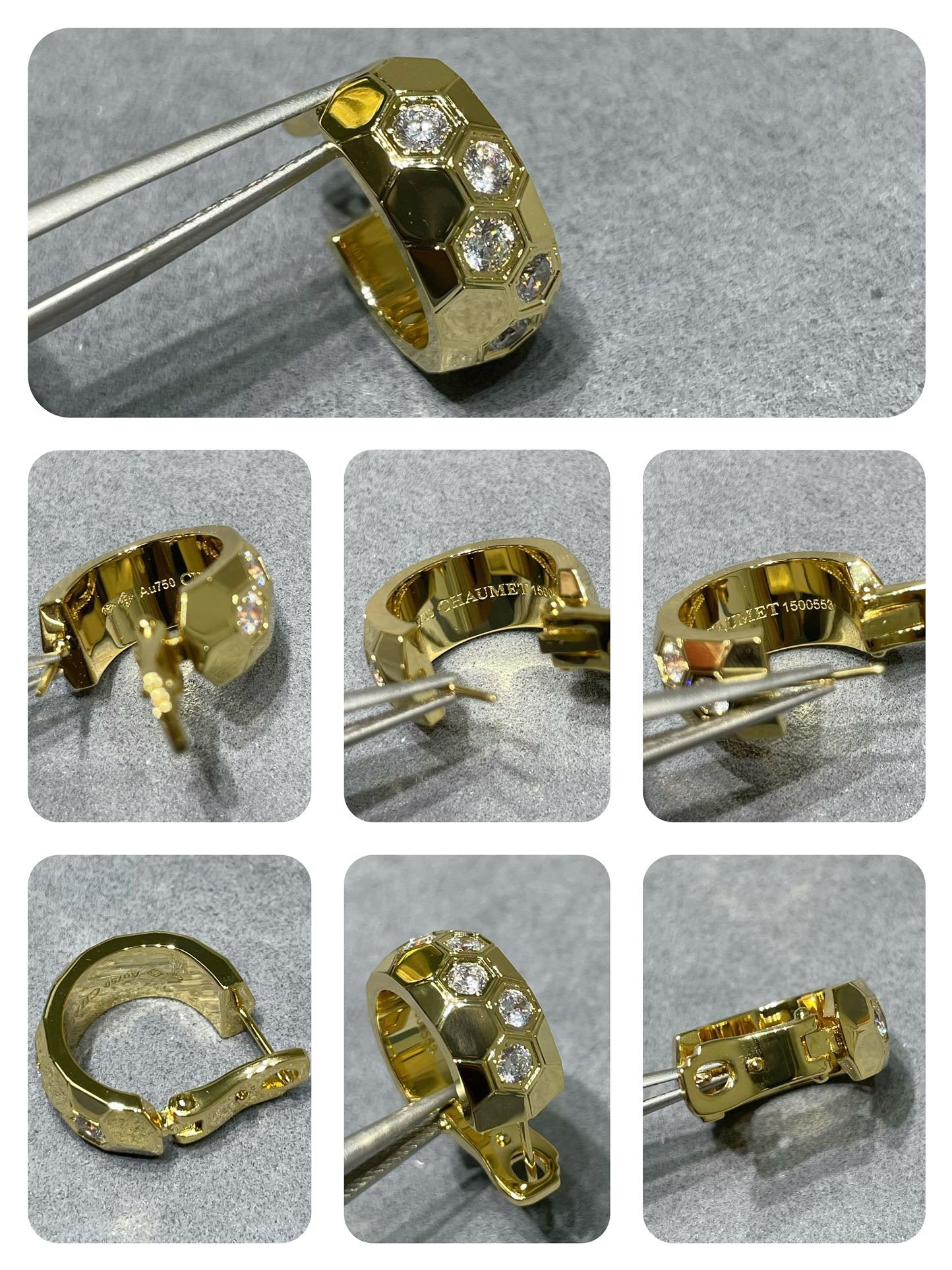 LUXEIFY BEE LOVE DIAMOND HOOP EARRINGS