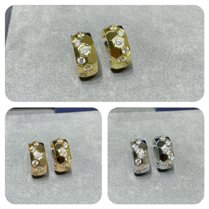 LUXEIFY BEE LOVE DIAMOND HOOP EARRINGS