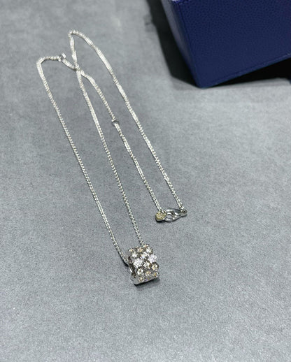 LUXEIFY BEE LOVE DIAMOND PAVED 3 ROW NECKLACE