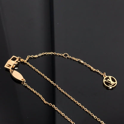 LUXEIFY COLOR BLOSSOM PINK MOP SUN GOLD NECKLACE