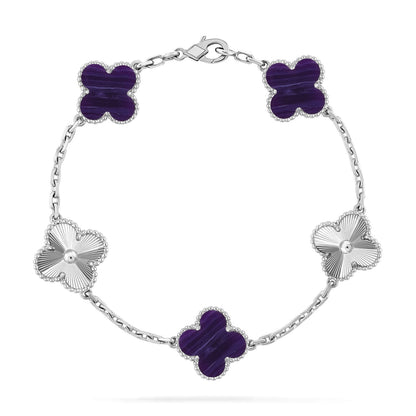 CLOVER 5 MOTIF PURPLE STRIPES BRACELET COLLECTION