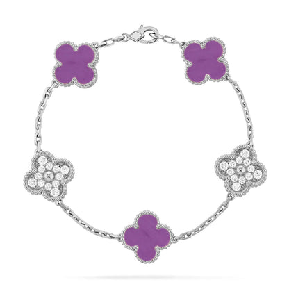 CLOVER 5 MOTIF VIOLET BRACELET COLLECTION