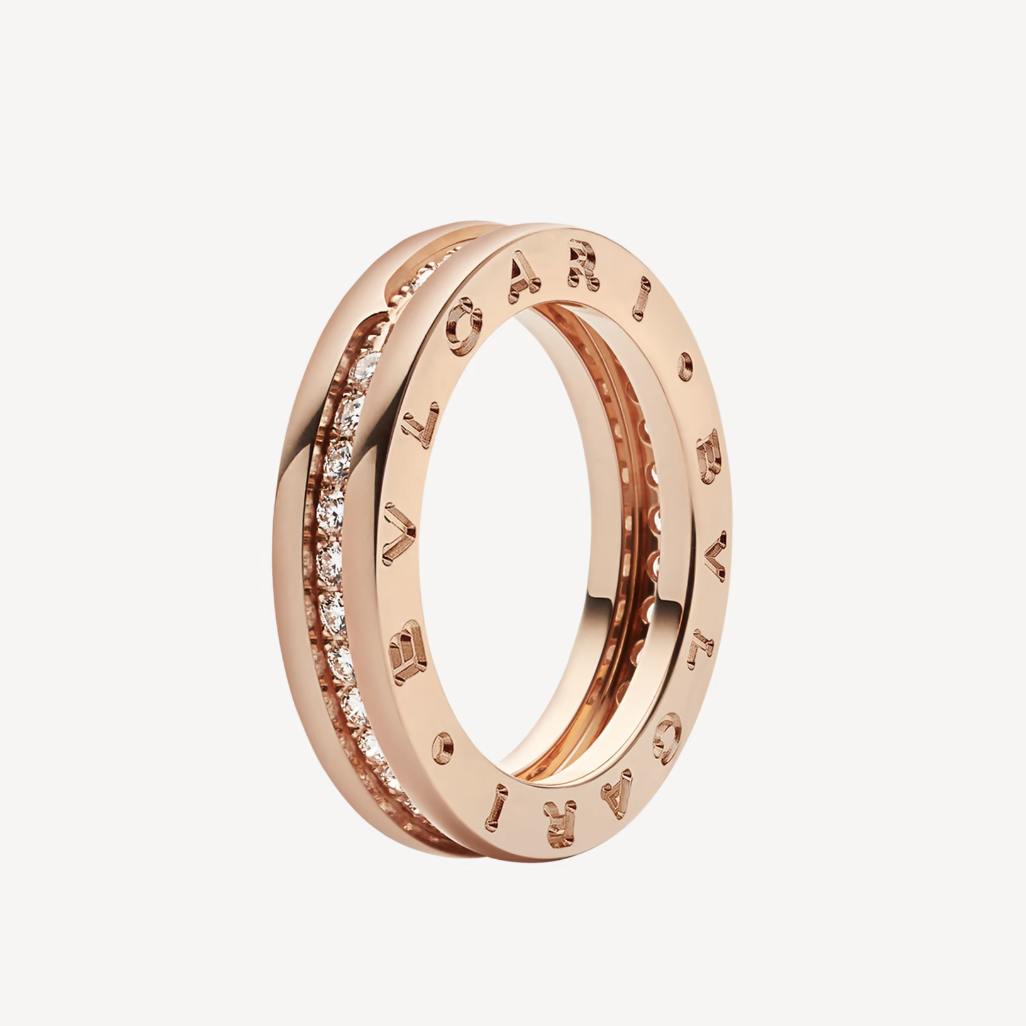 LUXEIFY ZERO 1 ONE-BAND PAVED DIAMONDS ON THE SPIRAL RING