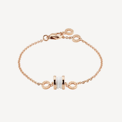 LUXEIFY ZERO 1 SOFT PINK GOLD AND WHITE CERAMIC BRACELET
