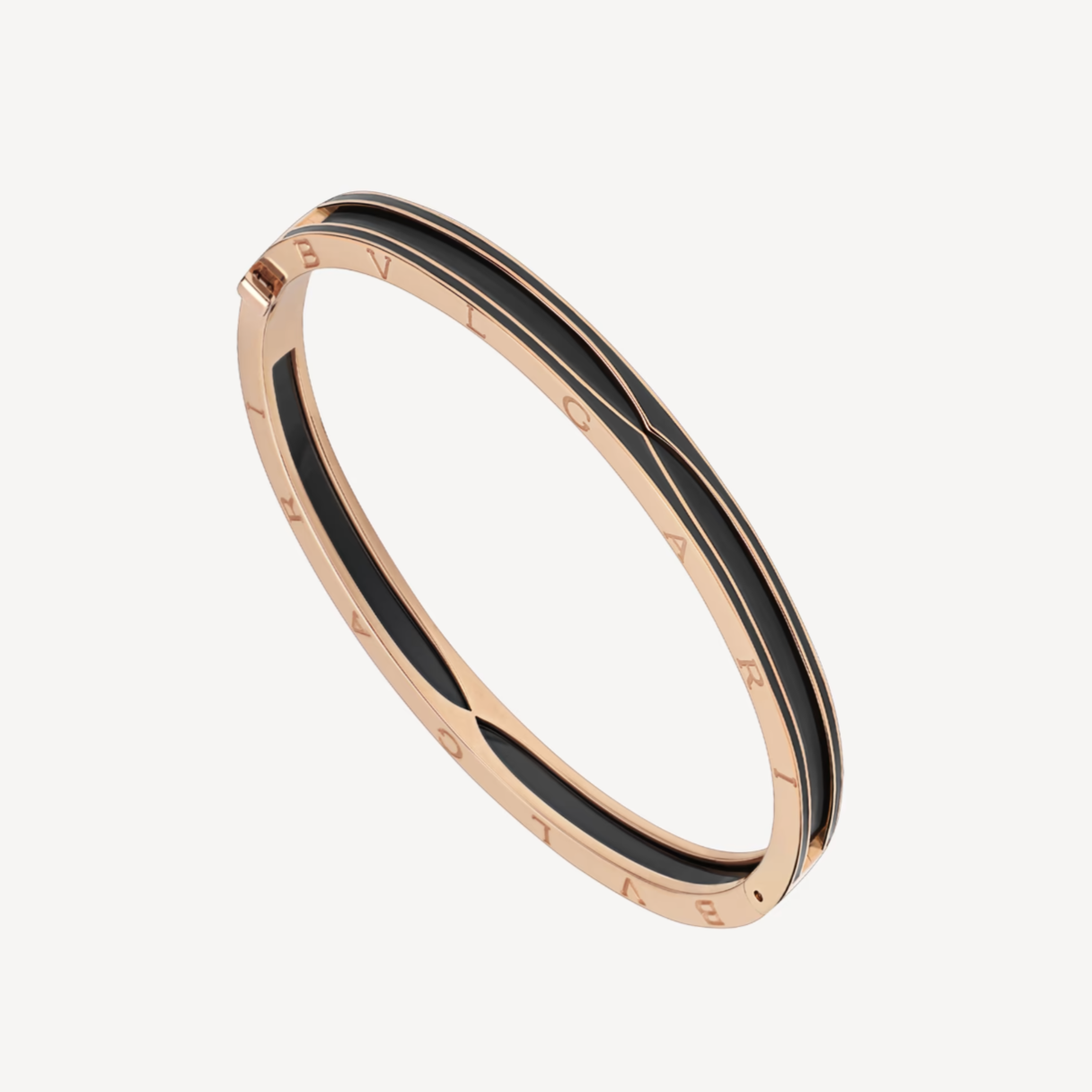 LUXEIFY ZERO 1 PINK GOLD WITH MATTE BLACK CERAMIC BRACELET