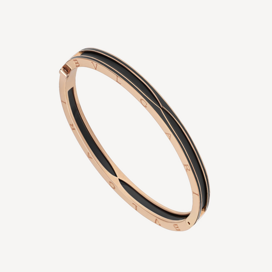 LUXEIFY ZERO 1 PINK GOLD WITH MATTE BLACK CERAMIC BRACELET