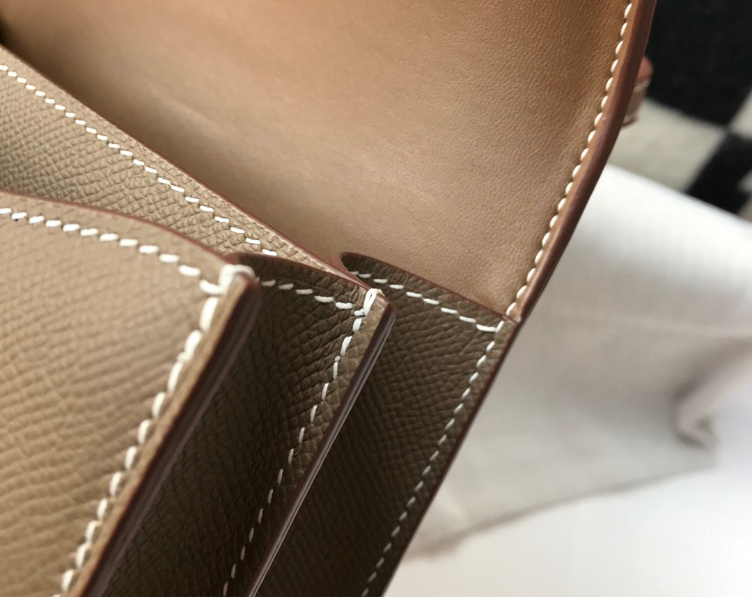 CONSTANCE 18 BROWN EPSOM SILVER HARDWARE