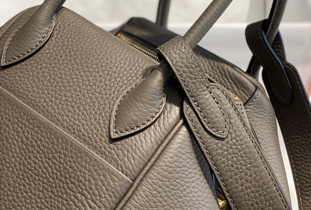 HM LINDY 30 BAG OLIVE TAURILLON CLEMENCE LEATHER