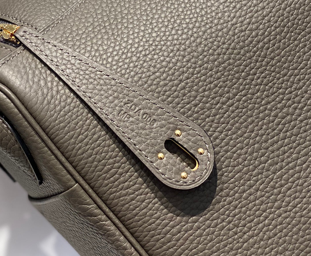 HM LINDY 30 BAG OLIVE TAURILLON CLEMENCE LEATHER