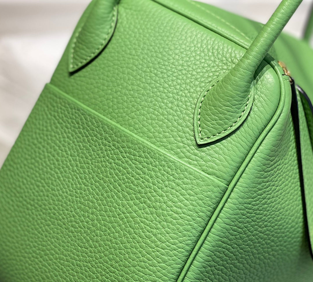 HM LINDY 30 BAG KELLY GREEN TAURILLON CLEMENCE LEATHER