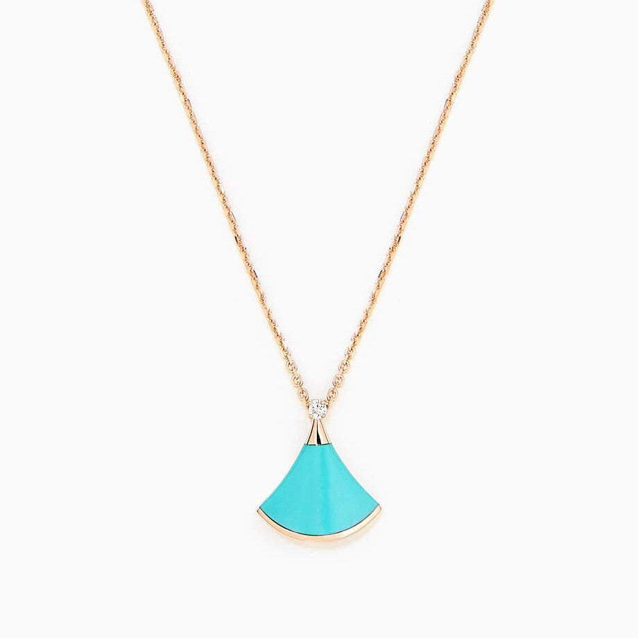 LUXEIFY DREAM NECKLACE TURQUOISE PINK GOLD