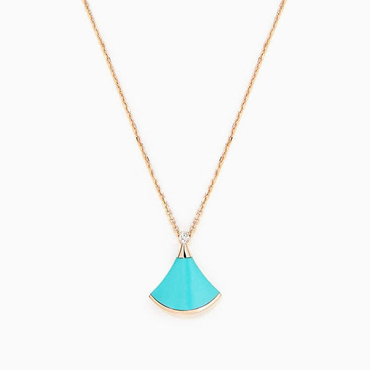 LUXEIFY DREAM NECKLACE TURQUOISE PINK GOLD