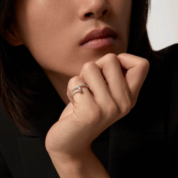 LUXEIFY JUSTE RING 1.8MM SILVER DIAMONDS