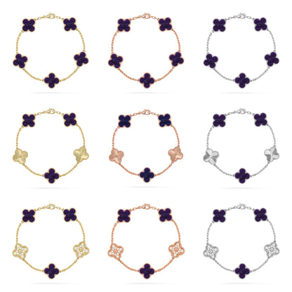 CLOVER 5 MOTIF PURPLE STRIPES BRACELET COLLECTION