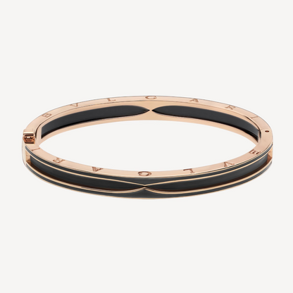 LUXEIFY ZERO 1 PINK GOLD WITH MATTE BLACK CERAMIC BRACELET