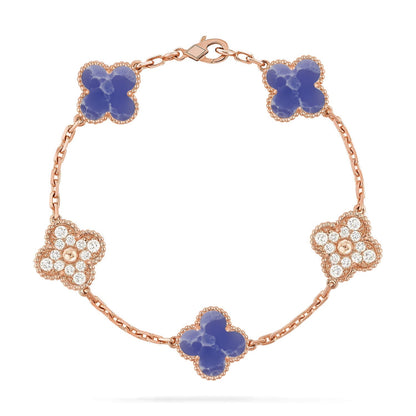 CLOVER 5 MOTIF BLUE VEINS BRACELET COLLECTION