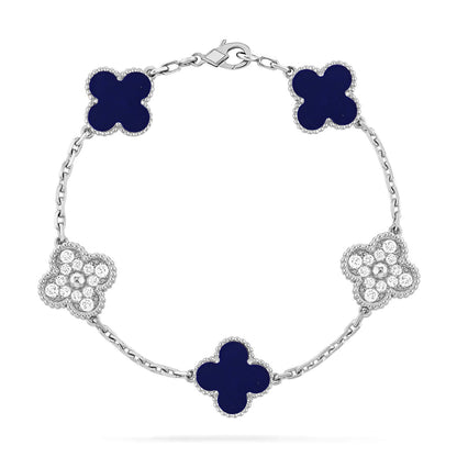 CLOVER 5 MOTIF LAPIS LAZULI BRACELET COLLECTION