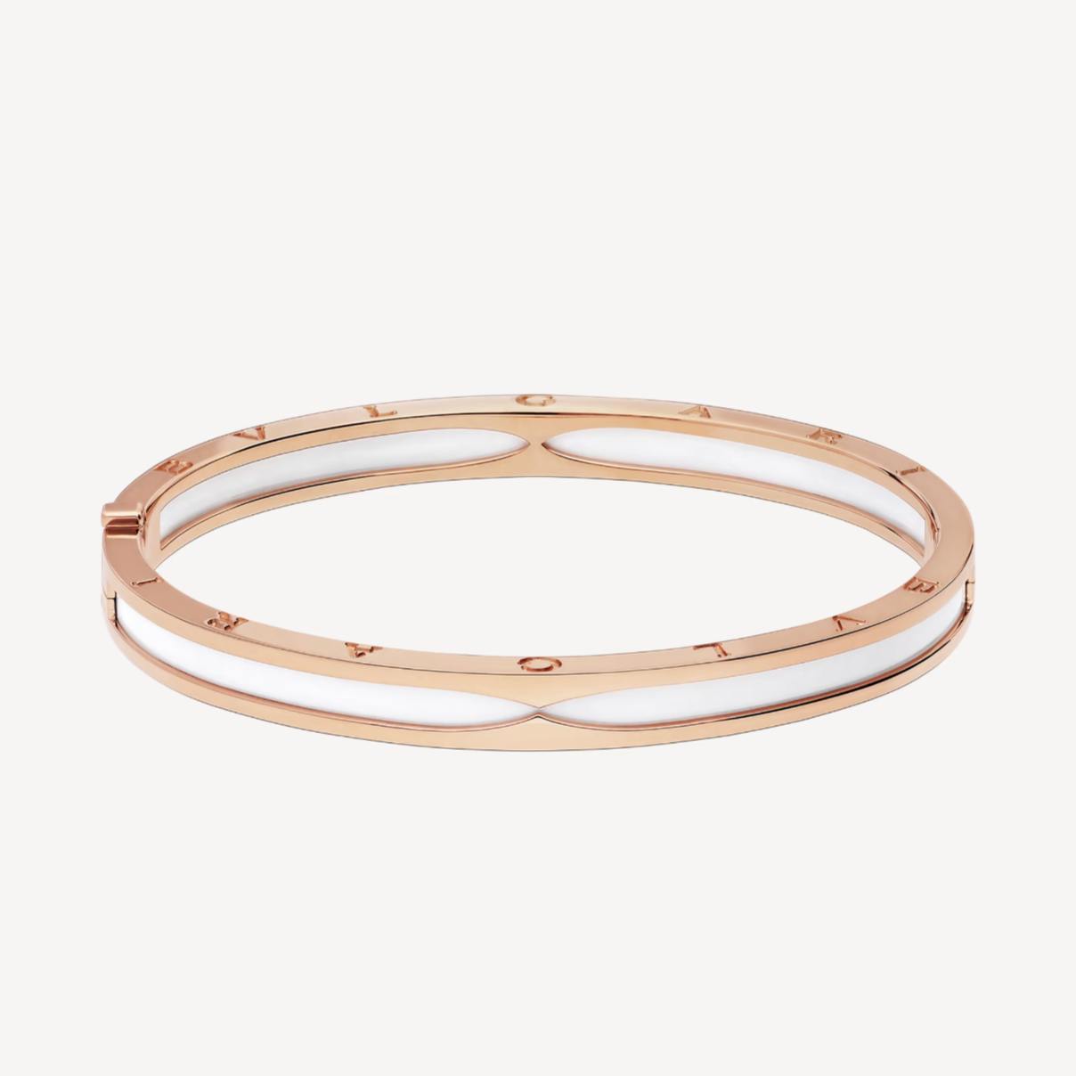 LUXEIFY ZERO 1 PINK GOLD WITH WHITE CERAMIC BRACELET