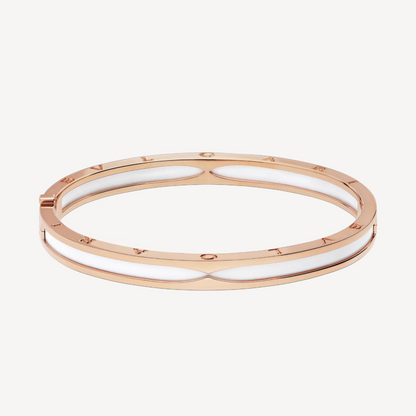 LUXEIFY ZERO 1 PINK GOLD WITH WHITE CERAMIC BRACELET