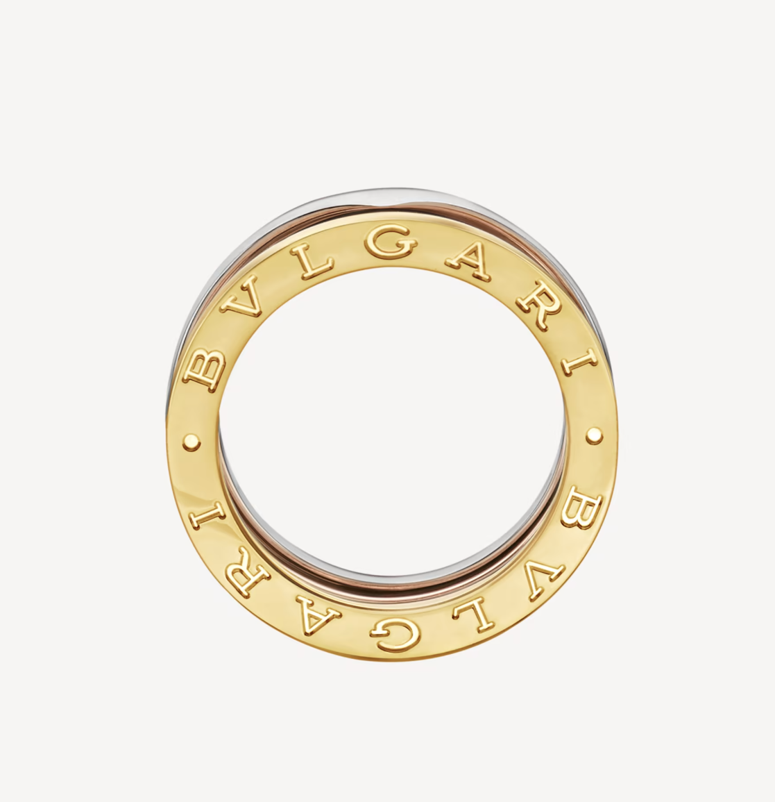 LUXEIFY ZERO 1 THREE-BAND ROSE WHITE AND YELLOW RING