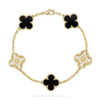CLOVER 5 MOTIF ONYXS BRACELET COLLECTION