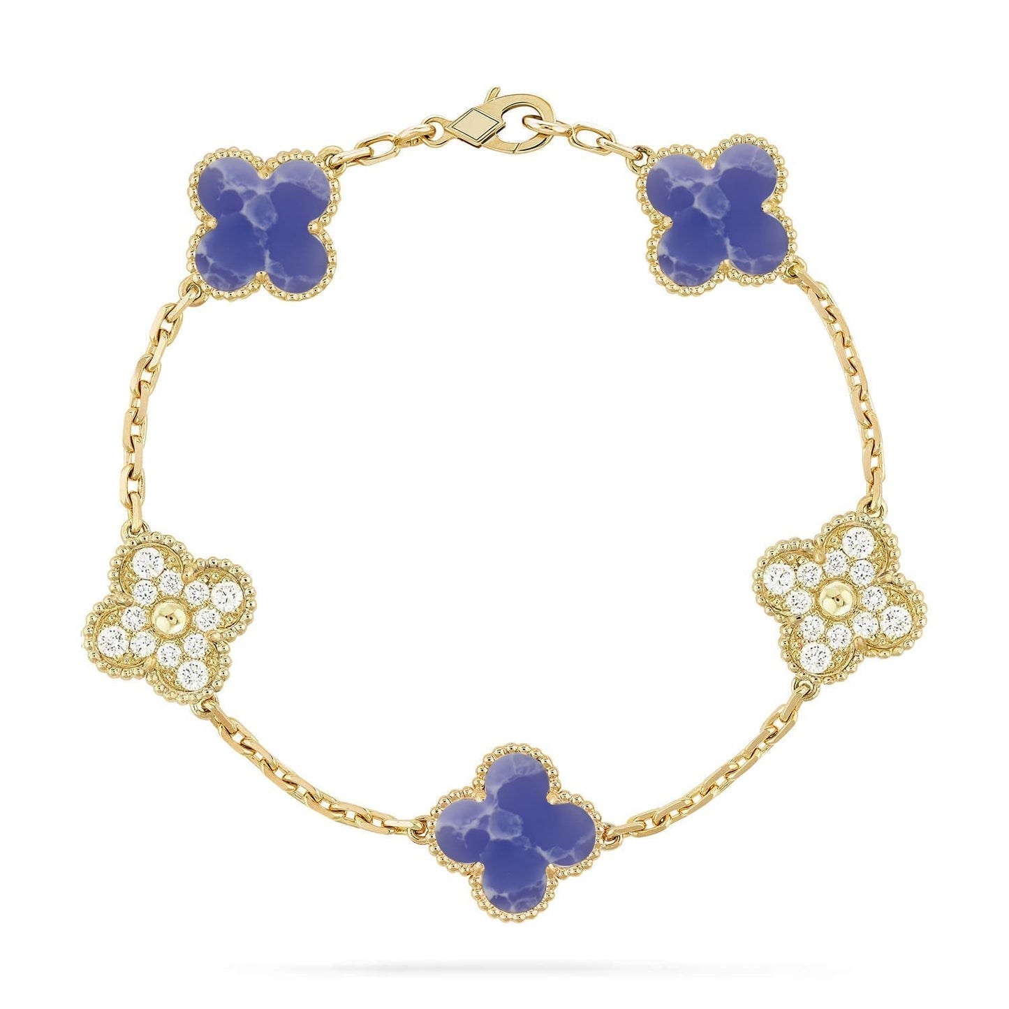 CLOVER 5 MOTIF BLUE VEINS BRACELET COLLECTION