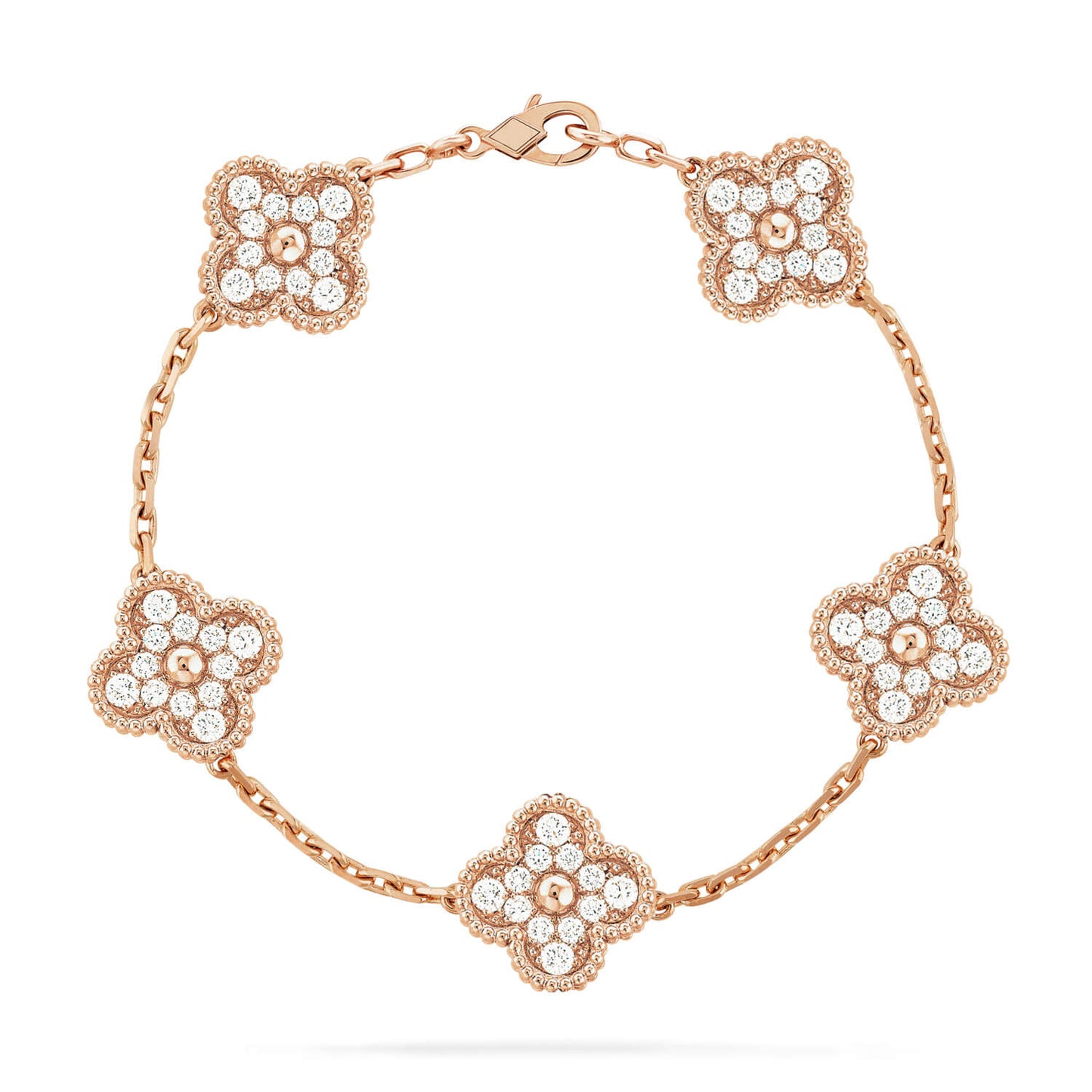 CLOVER 5 MOTIF FULL DIAMOND BRACELET COLLECTION