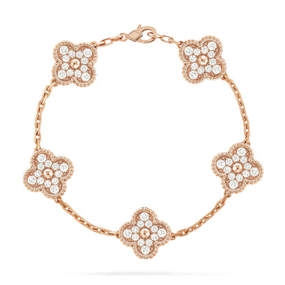 CLOVER 5 MOTIF FULL DIAMOND BRACELET COLLECTION