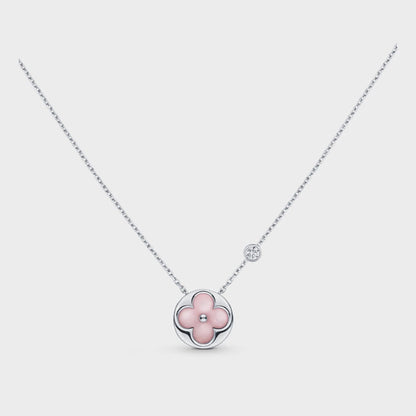 LUXEIFY SUN MOTIF PINK MOP SILVER BRACELET