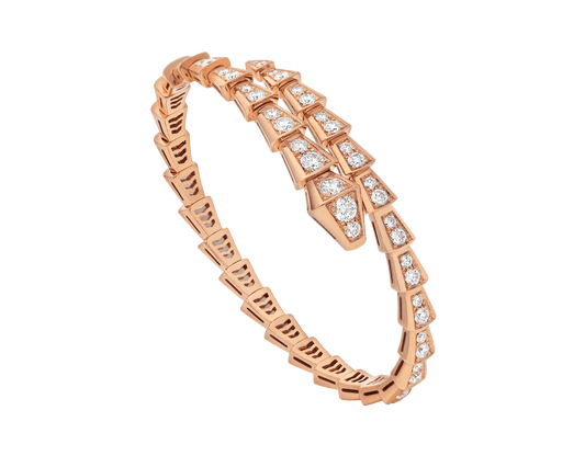 LUXEIFY SERPENTI BRACELET 6.8MM PINK GOLD DIAMOND
