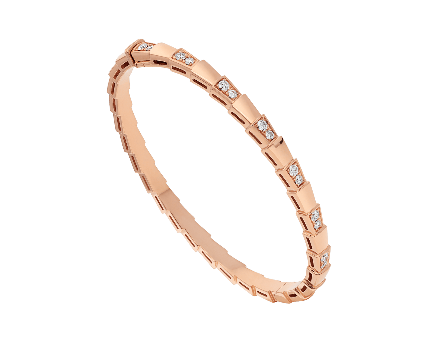 LUXEIFY SERPENTI SMALL BRACELET PINK GOLD DIAMOND