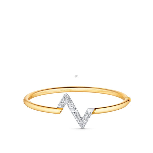 LUXEIFY VOLTE UPSITE DOWN GOLD DIAMOND BRACELET