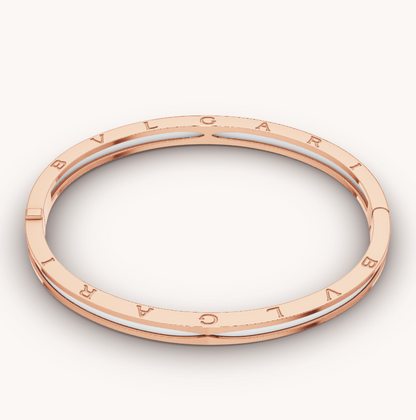 LUXEIFY ZERO 1 PINK GOLD WITH WHITE CERAMIC BRACELET