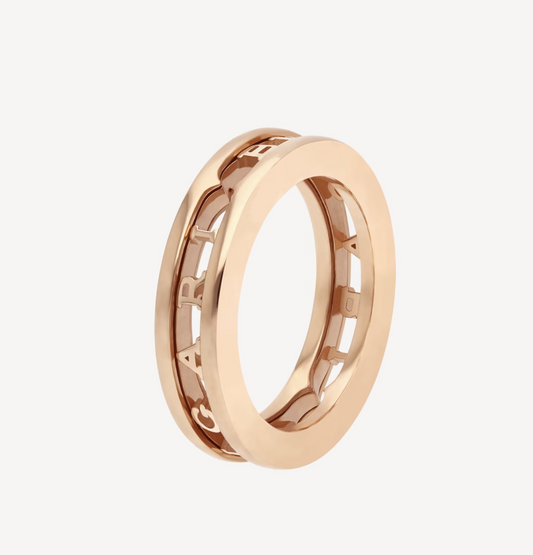 LUXEIFY ZERO 1 ONE-BAND WITH OPENWORK LOGO SPIRAL RING