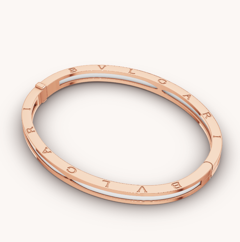 LUXEIFY ZERO 1 PINK GOLD WITH WHITE CERAMIC BRACELET