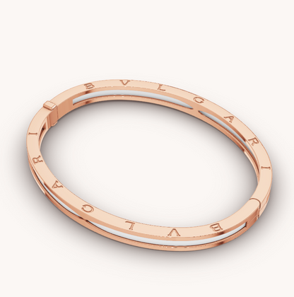 LUXEIFY ZERO 1 PINK GOLD WITH WHITE CERAMIC BRACELET