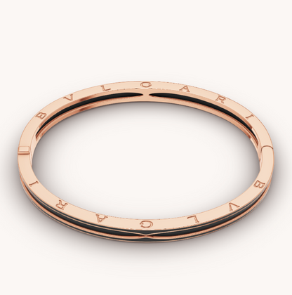LUXEIFY ZERO 1 PINK GOLD WITH MATTE BLACK CERAMIC BRACELET