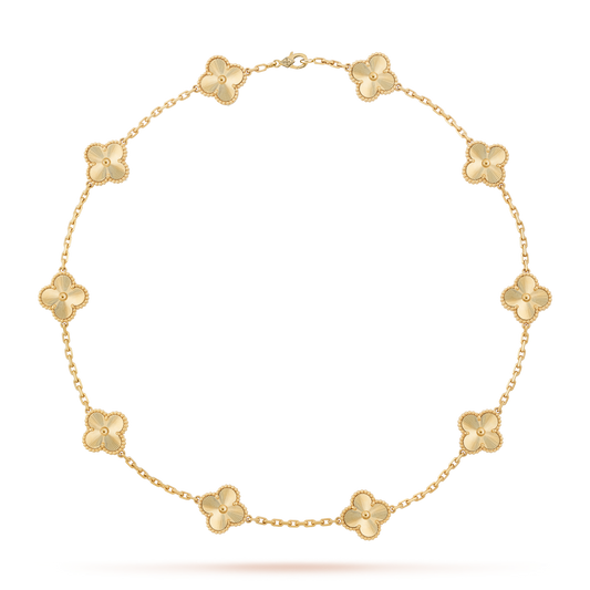 CLOVER 10 MOTIFS LASER NECKLACE