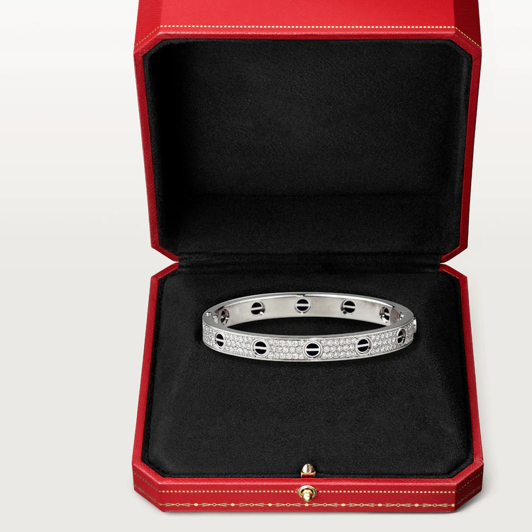 LUXEIFY LOVE BRACELET 6.1MM DIAMOND-PAVED CERAMIC