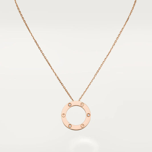 LUXEIFY LOVE NECKLACE 16MM 3 DIAMONDS