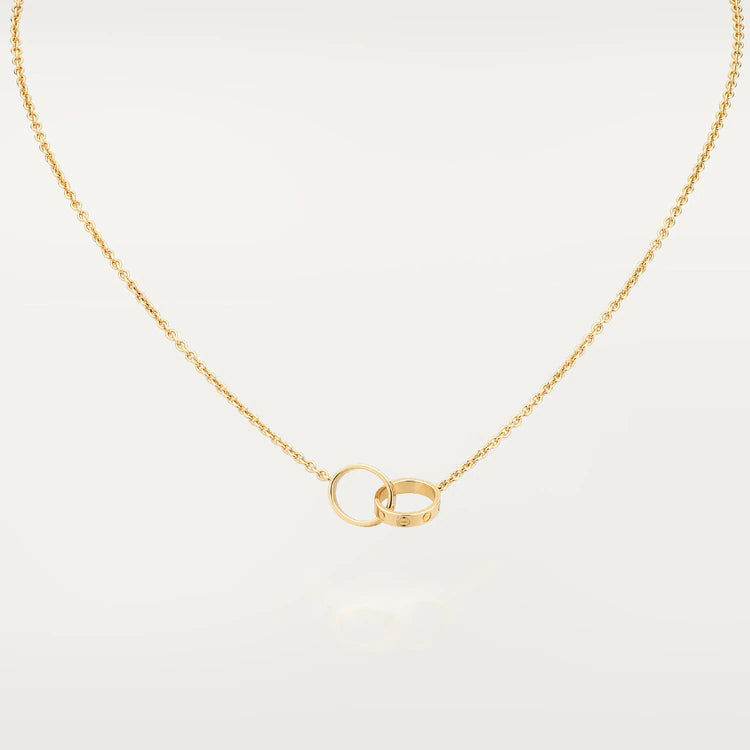 LUXEIFY LOVE NECKLACE DOUBLE RING GOLD