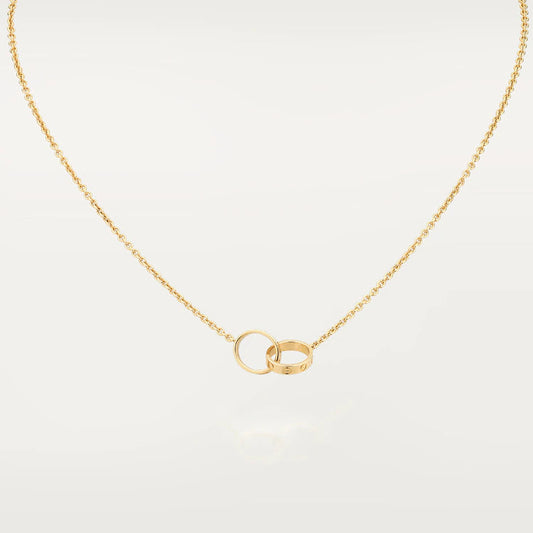 LUXEIFY LOVE NECKLACE DOUBLE RING GOLD