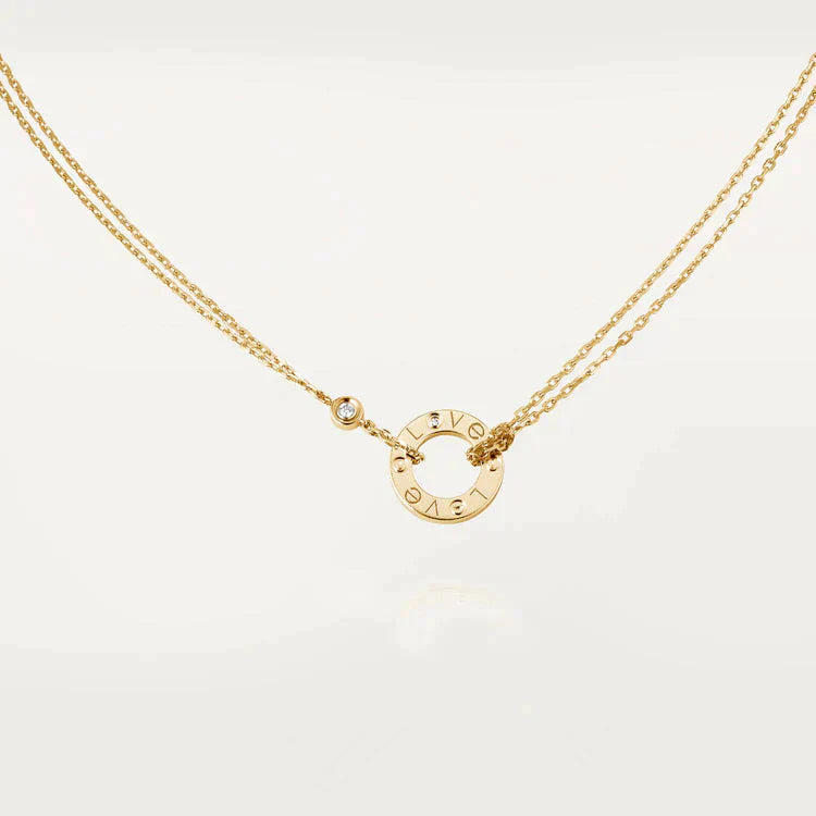 LUXEIFY LOVE NECKLACE 16MM 2 DIAMONDS