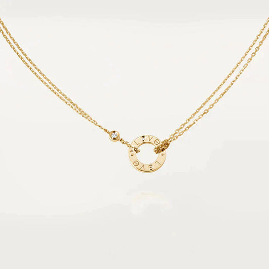 LUXEIFY LOVE NECKLACE 16MM 2 DIAMONDS