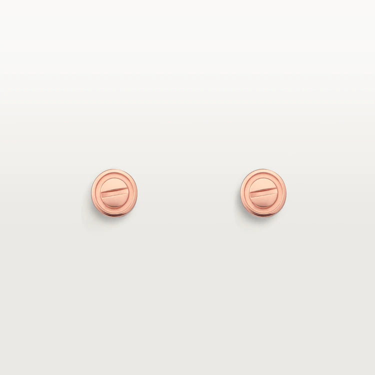 LUXEIFY LOVE EARRINGS PINK GOLD 10MM