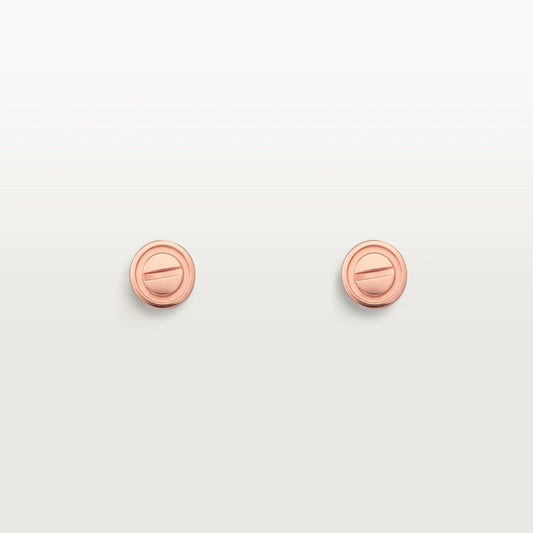 LUXEIFY LOVE EARRINGS PINK GOLD 10MM