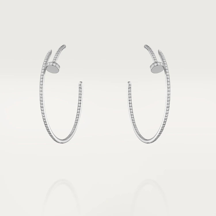LUXEIFY JUSTE EARRINGS FULL DIAMONDS 1.8MM